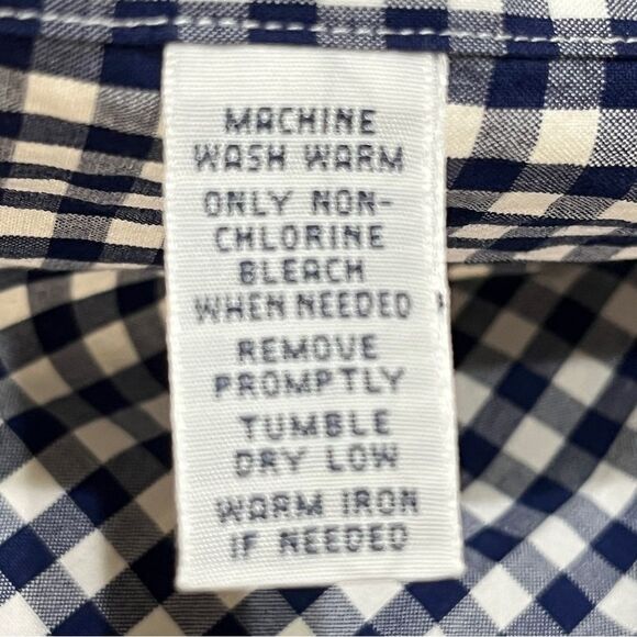 RALPH LAUREN Blue Check Gingham Plaid Long Sleeve Button Front Shirt Size‎ XL - Picture 10 of 13